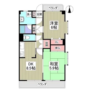 セントヒルズ東川口【6階】の間取り