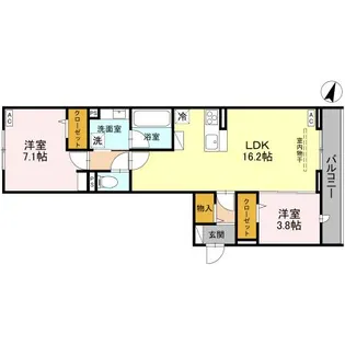 NOBLE RAFFINER戸塚東【3階】の間取り