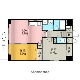 プライムスクエアⅡ【9階】の間取り