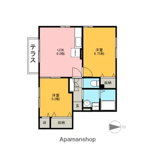 フィオーレ壱番館【1階】の間取り