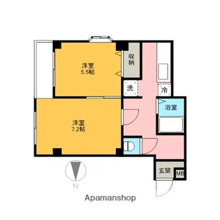 東川口マンション【4階】の間取り
