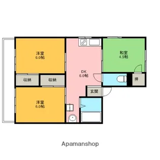 シティハイム クラウン【2階】の間取り