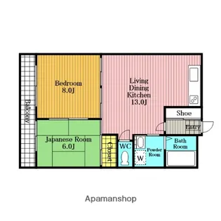 ハイスクエア・イシイ【2階】の間取り