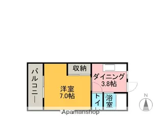 サモアール【201号室】の間取り