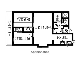 グリーンヒルハイツ【306号室】の間取り