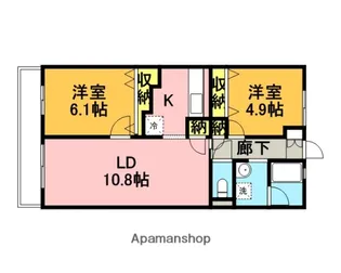ダイヤハイツ与野【1階】の間取り