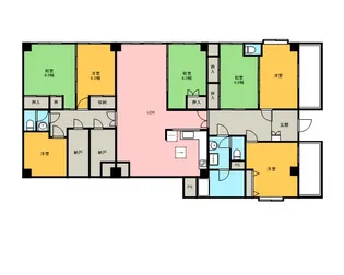 ランブレム天王山【101号室】の間取り