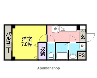 ヴァンドムール【203号室】の間取り