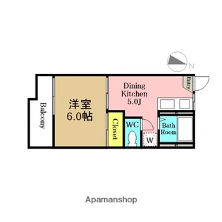 和田アパート【1階】の間取り