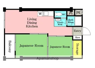 浦和コーポラス【2階】の間取り