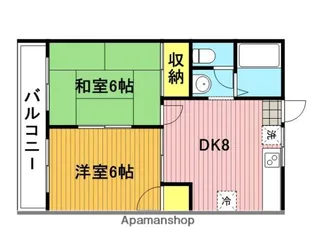 コーポ三角【205号室】の間取り