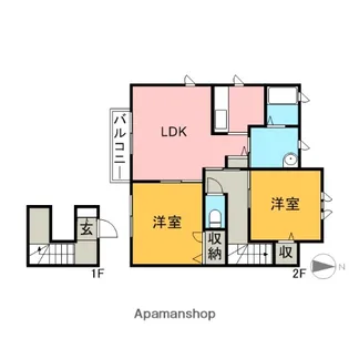 グランメールⅢ【2階】の間取り