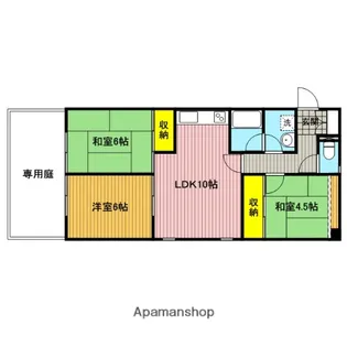 プリンシパル浦和【1階】の間取り