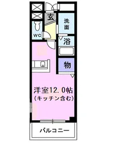 トゥー・ル・モンド【1階】の間取り