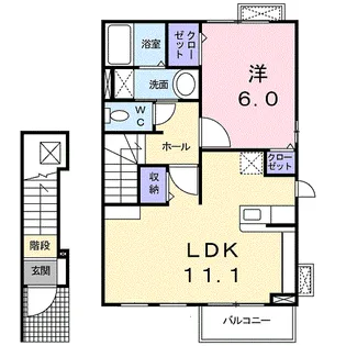 S・ジェルメ【2階】の間取り