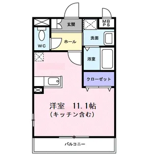 ヴィラ・エメラルド【204号室】の間取り