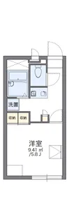 レオパレスノースブライト【3階】の間取り