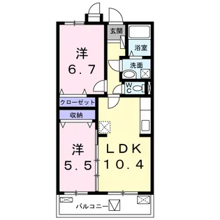 フレール与野本町六番館【1階】の間取り