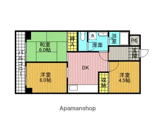 新田第6ハイツ【403号室】の間取り
