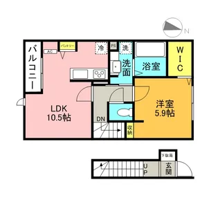 セジュール パルフェ【2階】の間取り