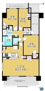 サクラディア ブライトンコート【9階】の間取り