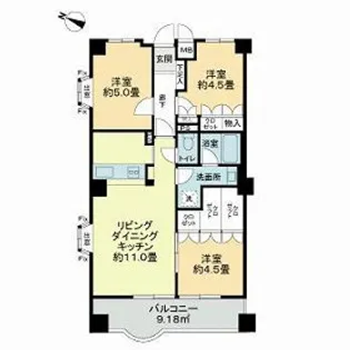 ライオンズプラザ浦和元町CITY【7階】の間取り