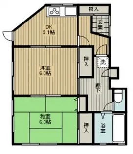 ひかりハイツ領家【101号室号室】の間取り