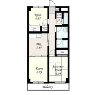 ガーデンヒルズ浦和【1階】の間取り