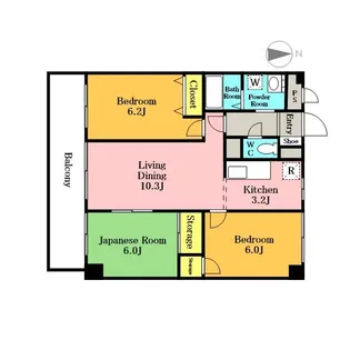 サンプレミール浦和【2階】の間取り