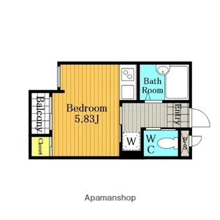 BRIGHT北浦和駅前【2階】の間取り