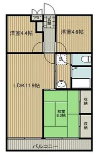 ユーコート南与野【5階】の間取り