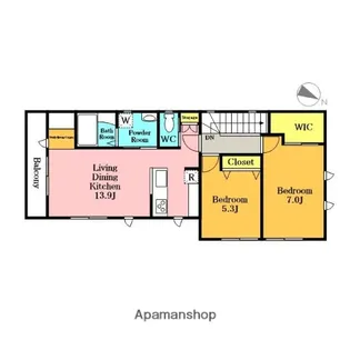 アトラス浦和領家【A号室】の間取り