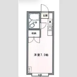 キャピタル北浦和【109号室】の間取り