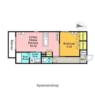 COMFORTMAISON浦和元町【1階】の間取り