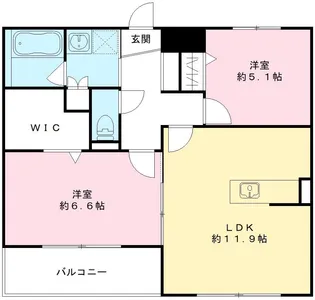 テグレ ネーロ【302号室号室】の間取り