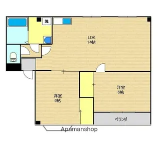 クレッセントパーク与野【105号室】の間取り