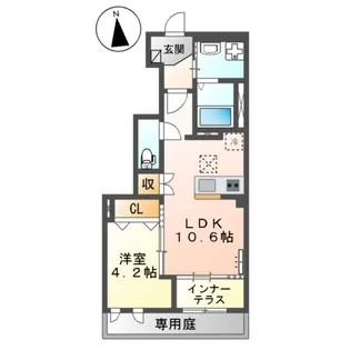 GREEN SORREL Ⅰ(グリーン ソレル ワン)【1階】の間取り