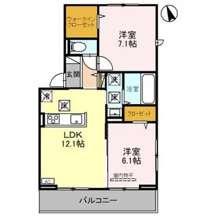 アンアヴニール【1階】の間取り
