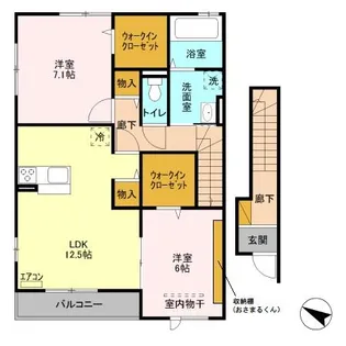 ウエストハイム Ⅳ【2階】の間取り