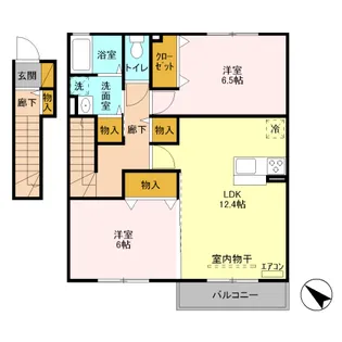 アヴィオール榮【2階】の間取り