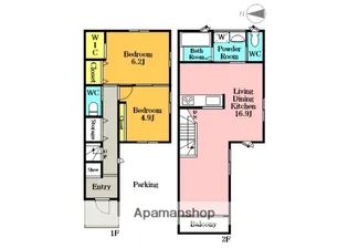 埼玉県さいたま市浦和区上木崎7丁目【テラスハウス】の間取り
