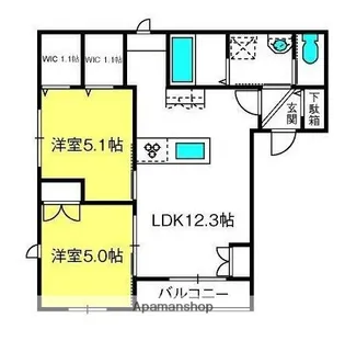 ルミエール【201号室】の間取り