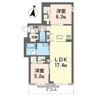 ラヴィエール浦和元町【102号室】の間取り