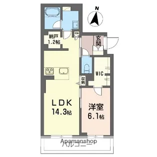 ラヴィエール浦和元町【201号室】の間取り