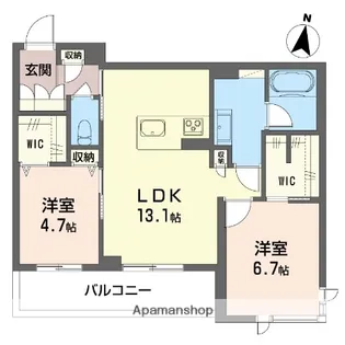 ラヴィエール浦和元町【302号室】の間取り