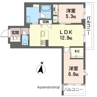 ラヴィエール浦和元町【303号室】の間取り