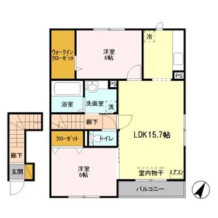 プリムヴィラ【2階】の間取り