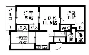 ヴァンベール神山 Ⅱ【3階】の間取り