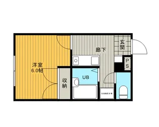 アンプルール ブワ スーブニール【1階】の間取り