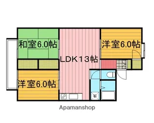 メゾンアイクルⅡ【2階】の間取り
